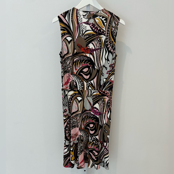 EMILIO PUCCI BROWN PINK GRASSHOPPER DRESS MODEL 61RG52 SIZE IT 44 / US 10 NWTS! - Picture 7 of 16